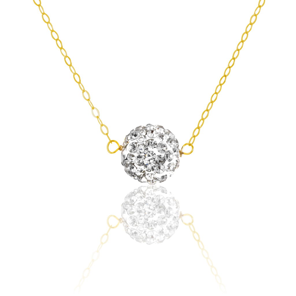 Collier Phedra Or Jaune Strass - Colliers avec pierres Femme | Marc Orian