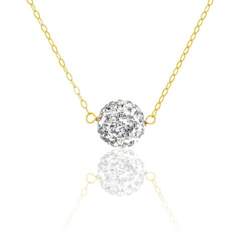Collier Phedra Or Jaune Strass - Colliers avec pierres Femme | Marc Orian