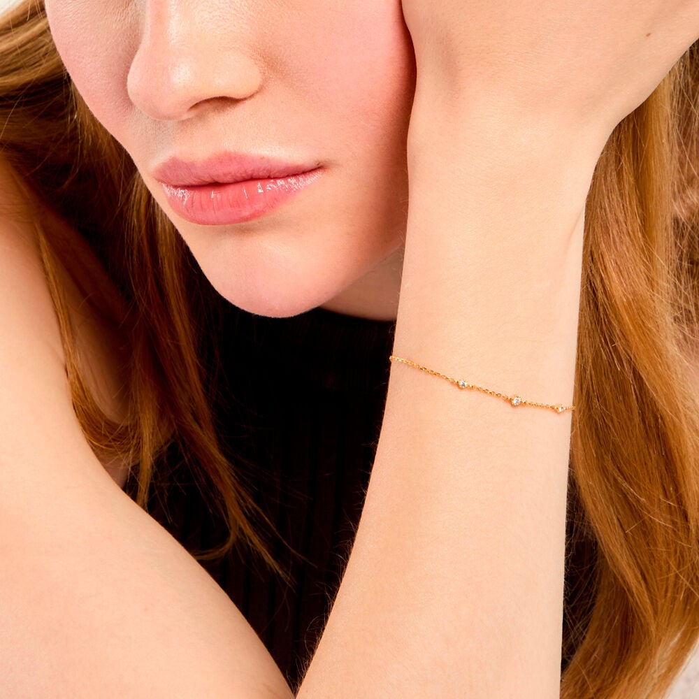 Bracelet Gwenaele Plaqu&eacute; Or Jaune Oxyde De Zirconium - Bracelets fantaisie Femme | Marc Orian