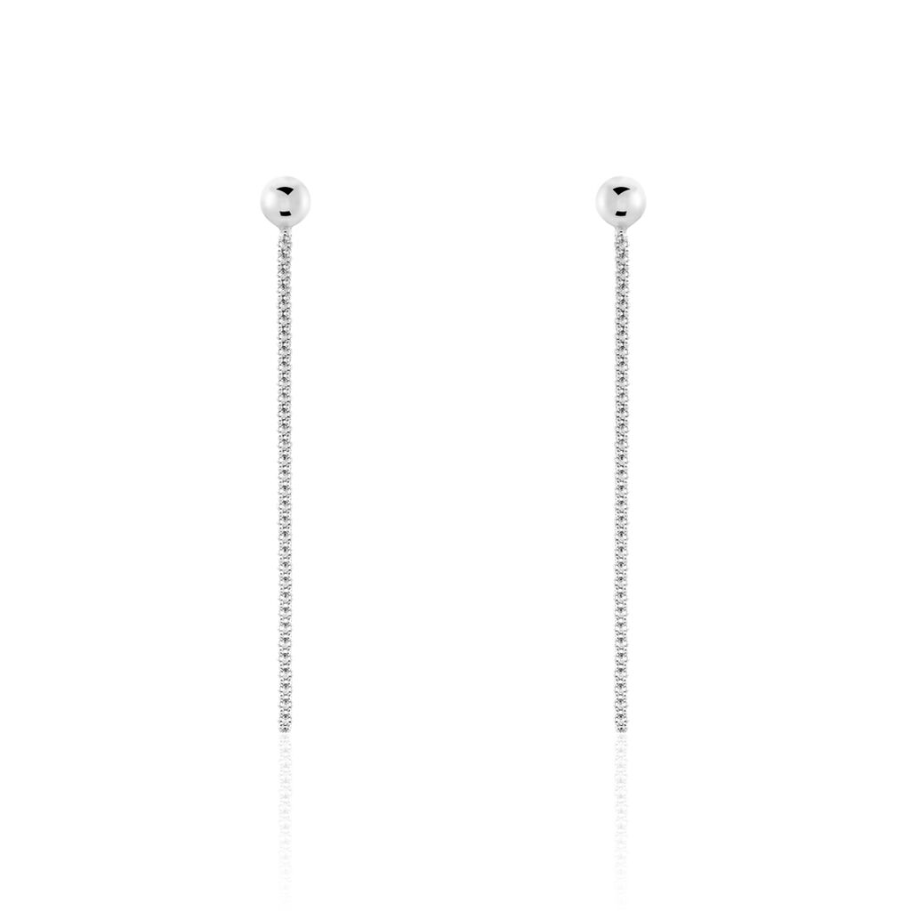 Boucles D'oreilles Pendantes Narimene Argent Blanc - Pendantes Femme | Marc Orian