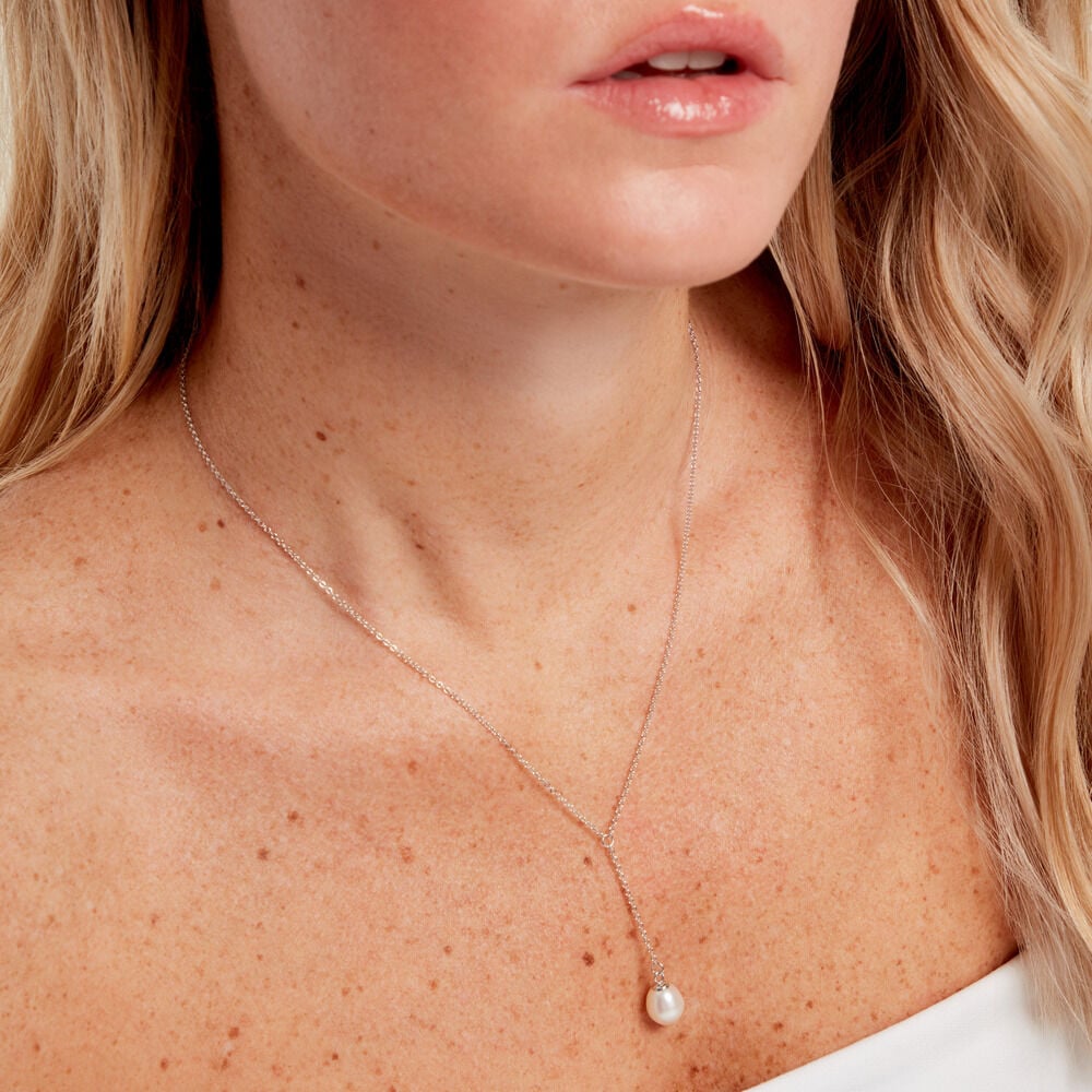 Collier Cristal Argent Blanc Perle De Culture - Colliers avec pierres Femme | Marc Orian