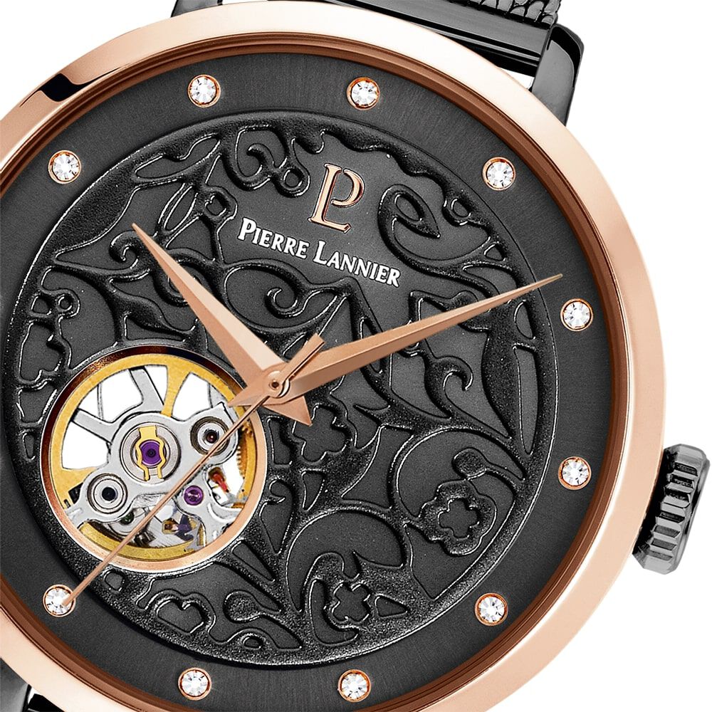 Montre Pierre Lannier Eolia Noir - Montres automatiques Femme | Marc Orian