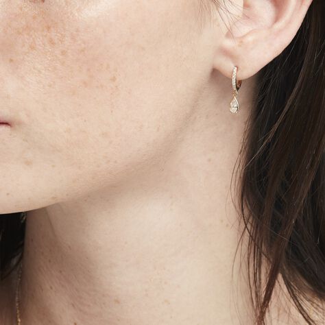 Créoles Or Jaune Arielle Oxyde De Zirconium - Boucles d'oreilles Créoles Femme | Marc Orian