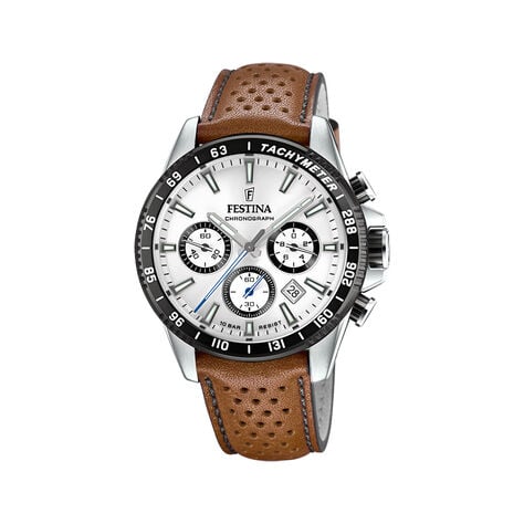 Montre Festina Timeless Chronographe Blanc - Montres &eacute;tanches Homme | Marc Orian
