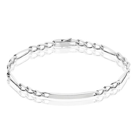 Bracelet Identité Cleona Maille Alternee 1/3 Argent Blanc - Bracelets fantaisie Femme | Marc Orian