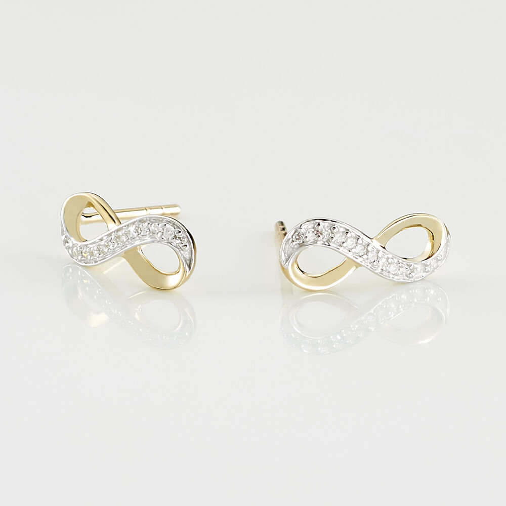 Boucles D'oreilles Puces Chacha Or Jaune Diamant - Puces Femme | Marc Orian
