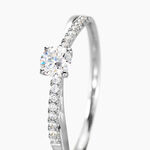 Bague Solitaire Kanel Or Blanc Oxyde De Zirconium - Solitaires Femme | Marc Orian