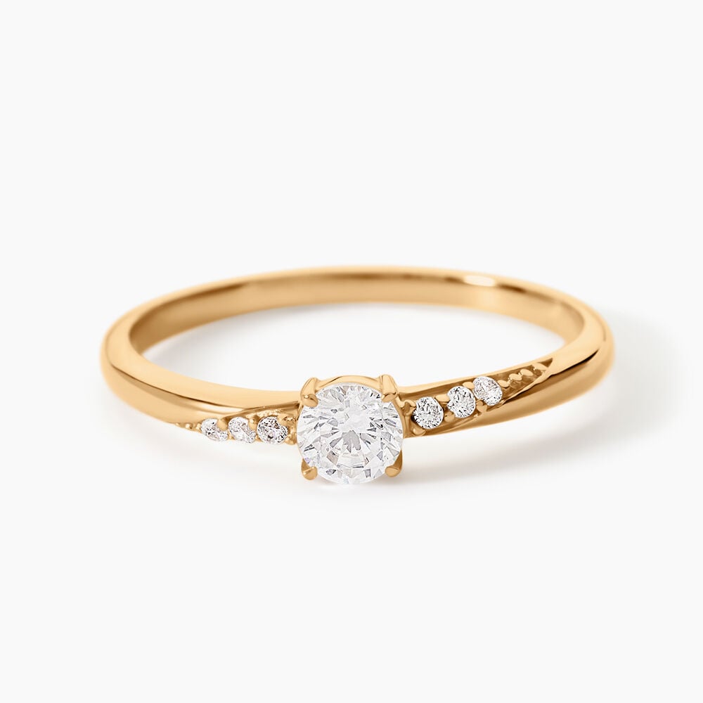 Bague Delphina Plaqu&eacute; Or Jaune Oxyde De Zirconium - Bijoux fantaisie Femme | Marc Orian