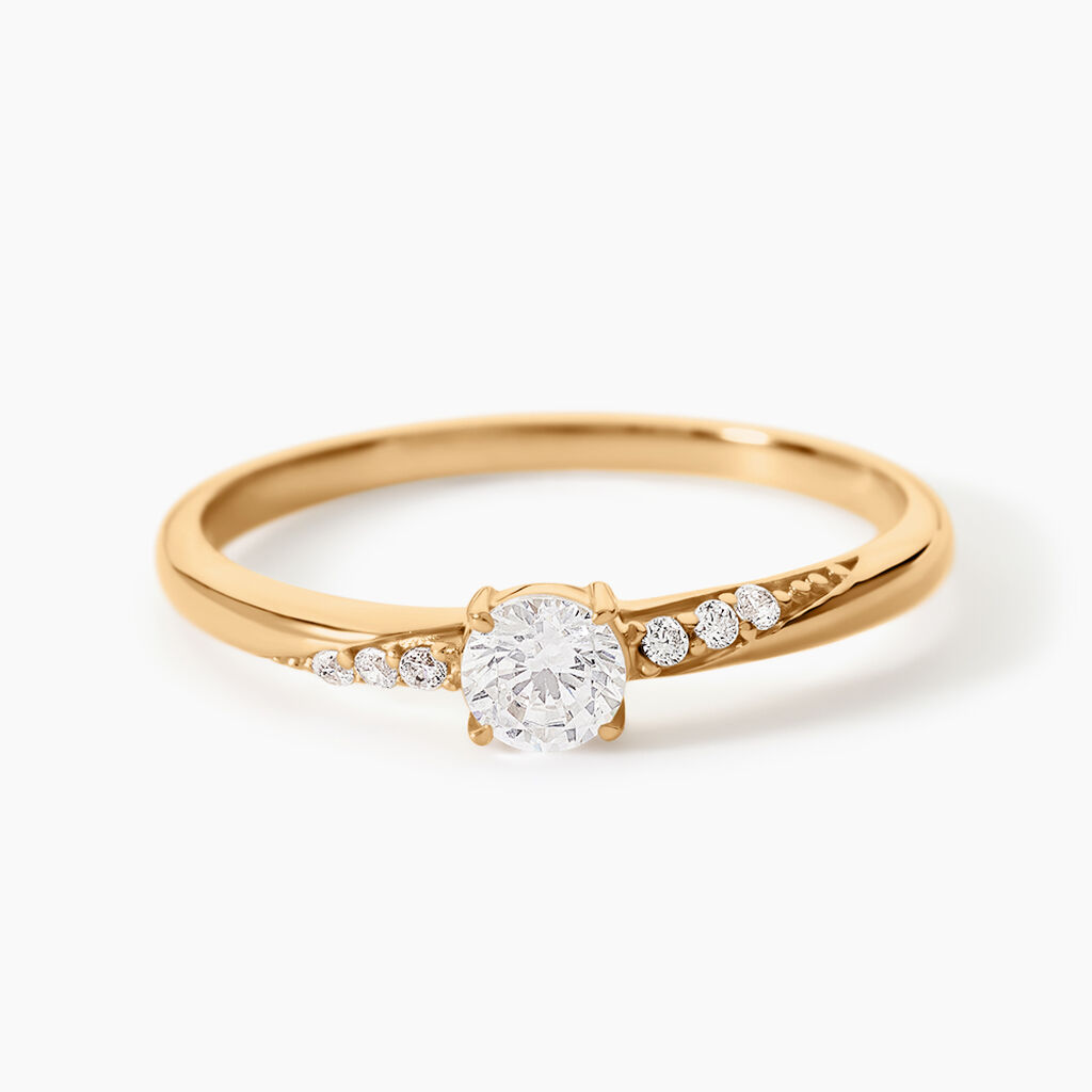 Bague Delphina Plaqu&eacute; Or Jaune Oxyde De Zirconium - Bijoux fantaisie Femme | Marc Orian