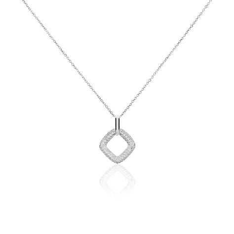 Collier Or Blanc Oxyde De Zirconium - Colliers avec pierres Femme | Marc Orian