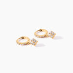 Cr&eacute;oles &eacute;clat Perl&eacute; Plaqu&eacute; Or Oxyde De Zirconium - Boucles d'oreilles pampille Femme | Marc Orian