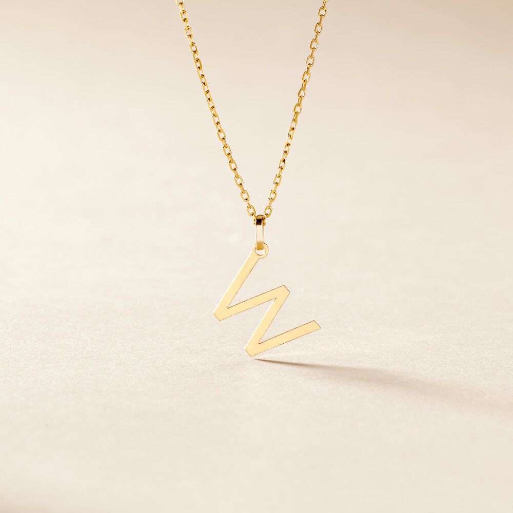 Pendentif Ionia Lettre Or Blanc - Pendentifs Famille | Marc Orian