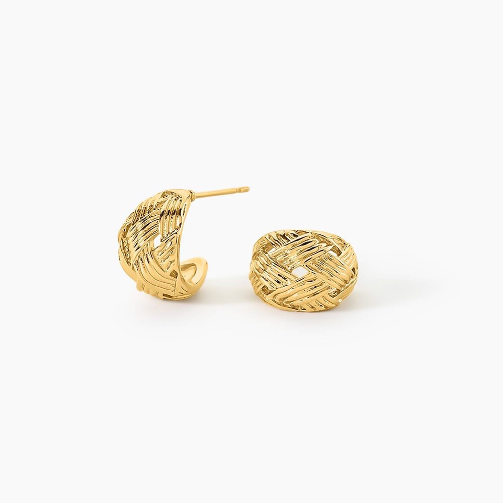 Boucles D'Oreilles Puces Nelie Acier Jaune - Cr&eacute;oles Femme | Marc Orian