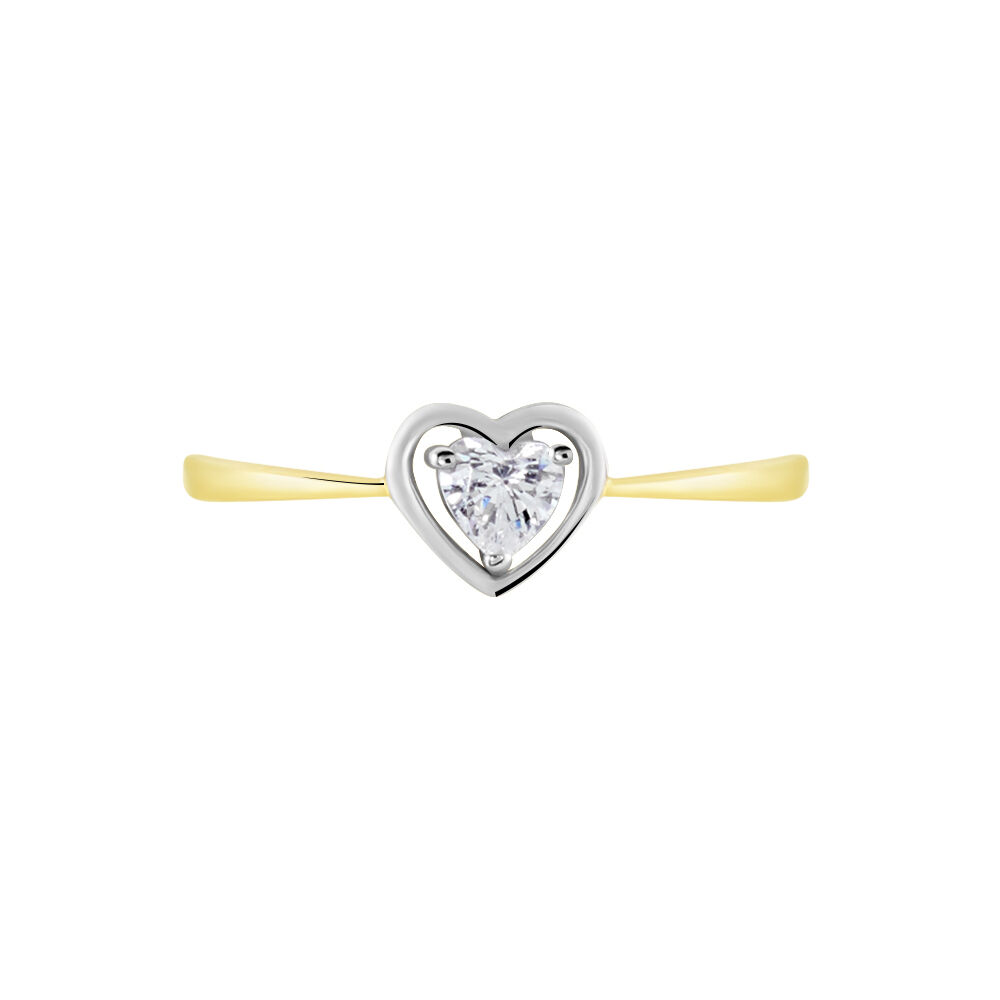 Bague Or Bicolore Goulvena Oxyde De Zirconium - Solitaires Femme | Marc Orian