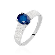 Bague Crista Or Blanc Saphir Et Diamant - Bagues Solitaire Femme | Marc Orian