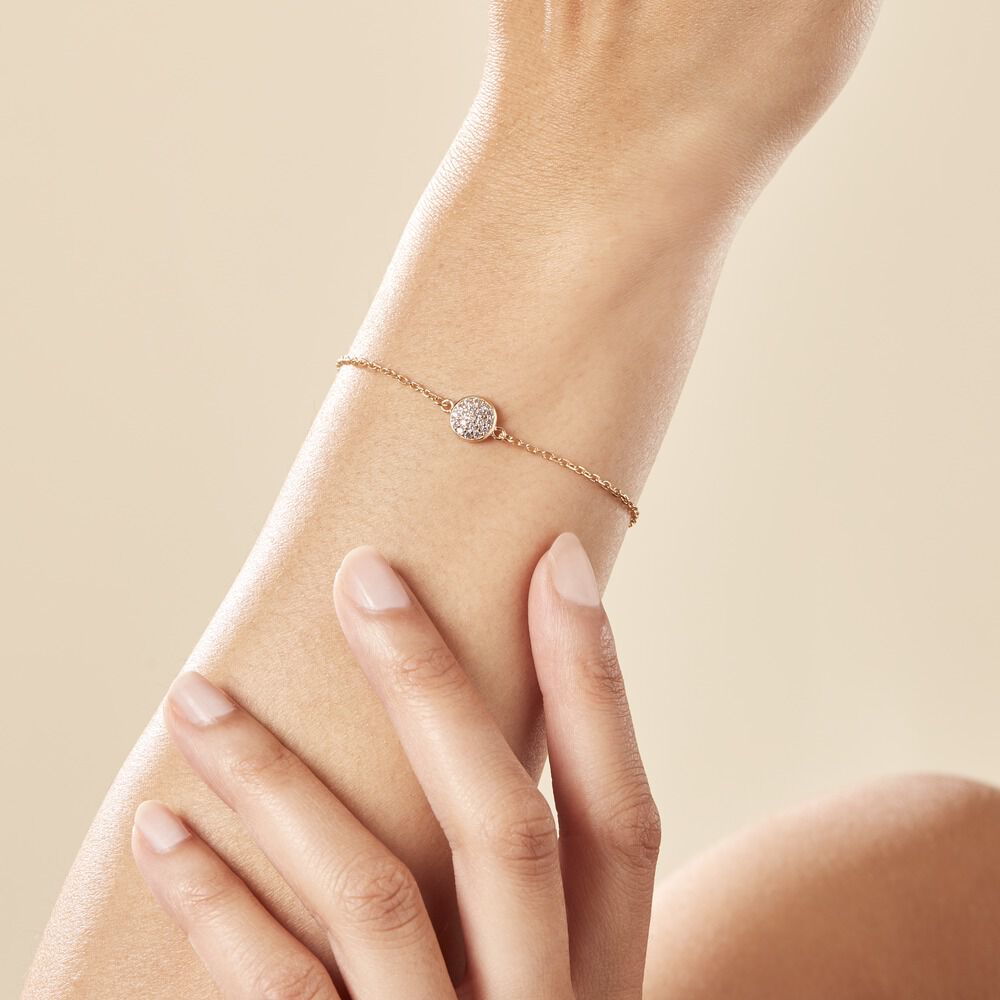 Bracelet Plaqué Or Larraso Oxydes De Zirconium - Bracelets chaînes Femme | Marc Orian
