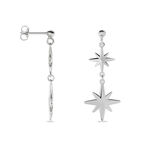 Boucles D'oreilles Puces Malhaut Argent Blanc - Pendantes Femme | Marc Orian
