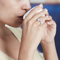 Bague Lis Or Blanc Topaze - Bagues Femme | Marc Orian