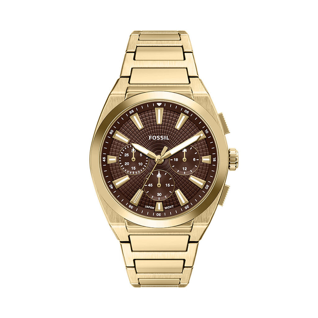 Montre Fossil Everett Chrono Marron - Montres &eacute;tanches Homme | Marc Orian