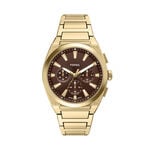 Montre Fossil Everett Chrono Marron - Montres &eacute;tanches Homme | Marc Orian