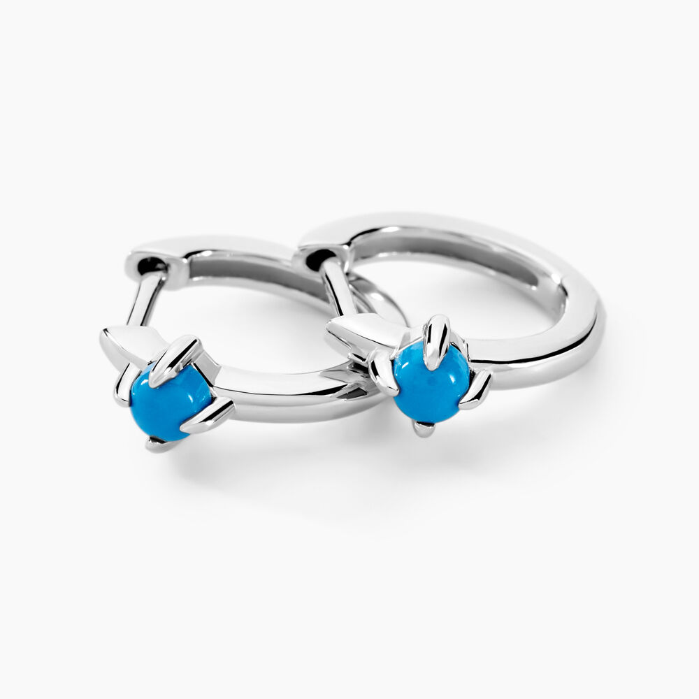 Créoles Ocean Argent Blanc Turquoise - Créoles Femme | Marc Orian