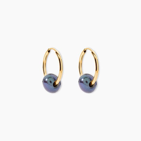 Boucles D'oreilles Puces Suraya Or Jaune Perle De Culture - Cr&eacute;oles Femme | Marc Orian