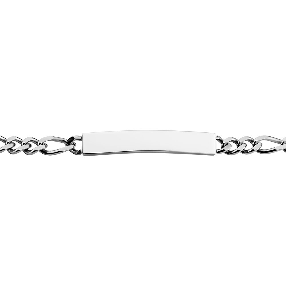 Bracelet Identité Acier Blanc Jimmy - Gourmettes Homme | Marc Orian