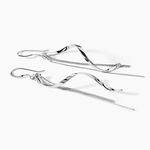 Boucles D'oreilles Pendantes Rizlaine Argent Blanc - Pendantes Femme | Marc Orian