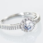 Bague Solitaire Fathima Or Blanc Oxyde De Zirconium - Solitaires Femme | Marc Orian