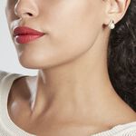 Boucles D'oreilles Puces Sasha Argent Blanc Perle De Culture Et Oxyde - Puces Femme | Marc Orian