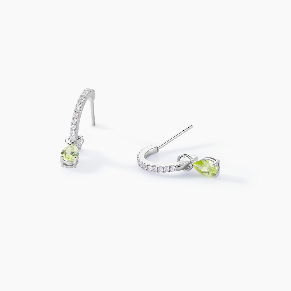Créoles Evasion Argent Blanc Oxyde De Zirconium - Créoles Femme | Marc Orian