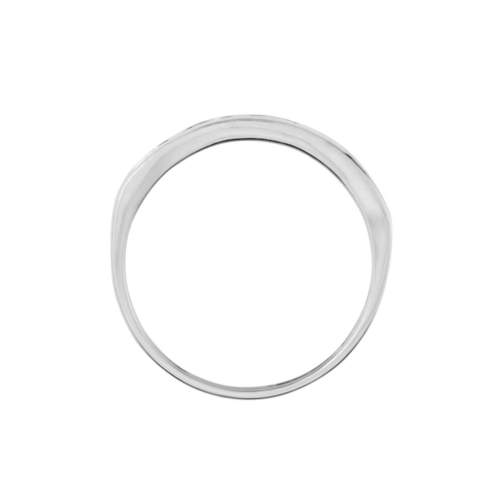 Demi Alliance Davila Or Blanc Oxyde - Alliances avec pierres Femme | Marc Orian