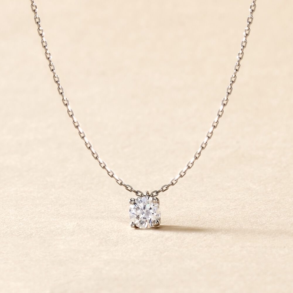 Collier Nazha Or Blanc Oxyde De Zirconium - Colliers avec pierres Femme | Marc Orian