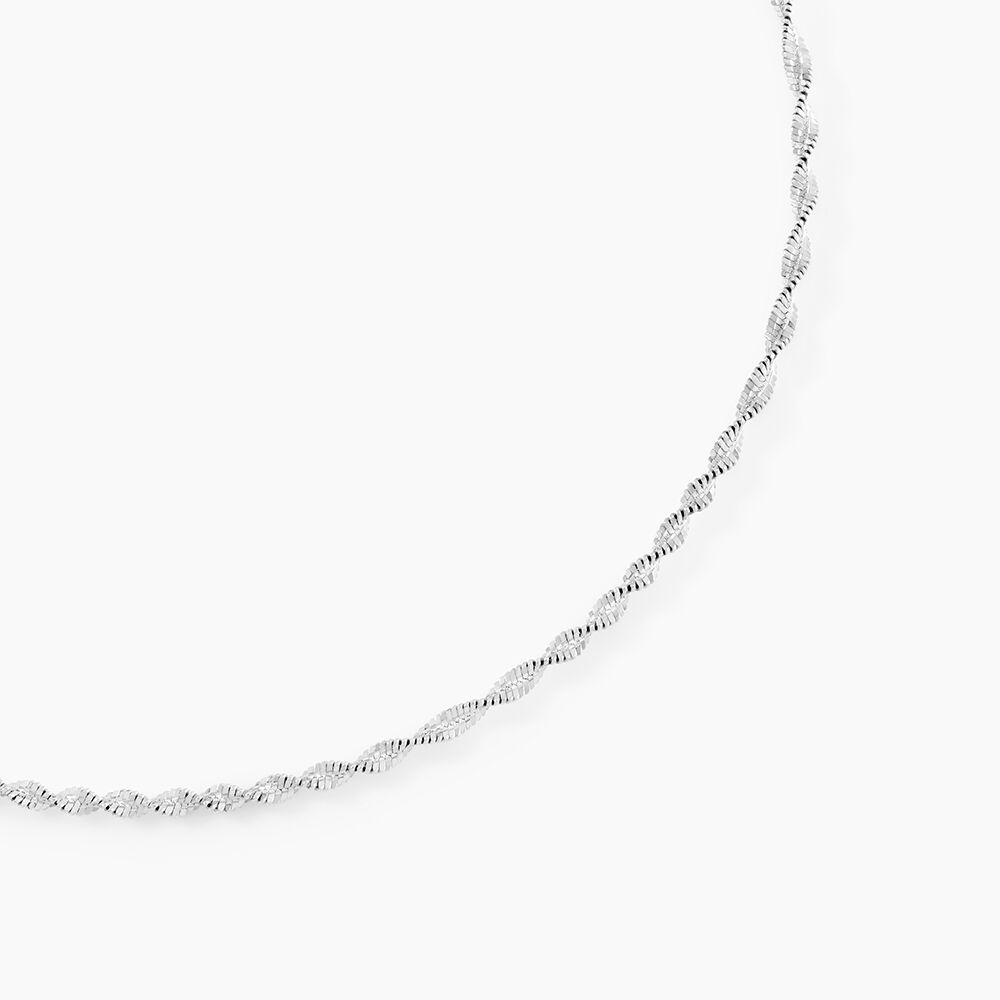 Collier Ciana Torsade Diamante Argent Blanc - Colliers fantaisie Femme | Marc Orian