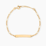 Bracelet Identit&eacute; Eowyn Maille Fantaisie Or Jaune - Gourmettes Enfant | Marc Orian