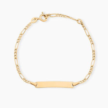 Bracelet Identit&eacute; Eowyn Maille Fantaisie Or Jaune