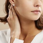 Boucles D'oreilles Puces Classic Or Blanc Oxyde De Zirconium - Puces Femme | Marc Orian