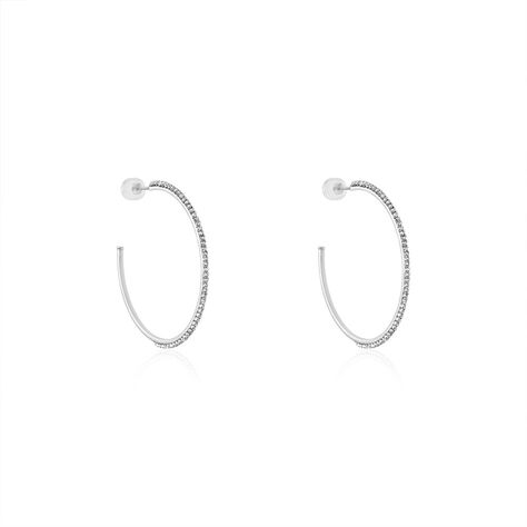 Créoles Tyhana Or Blanc Oxyde - Créoles Femme | Marc Orian