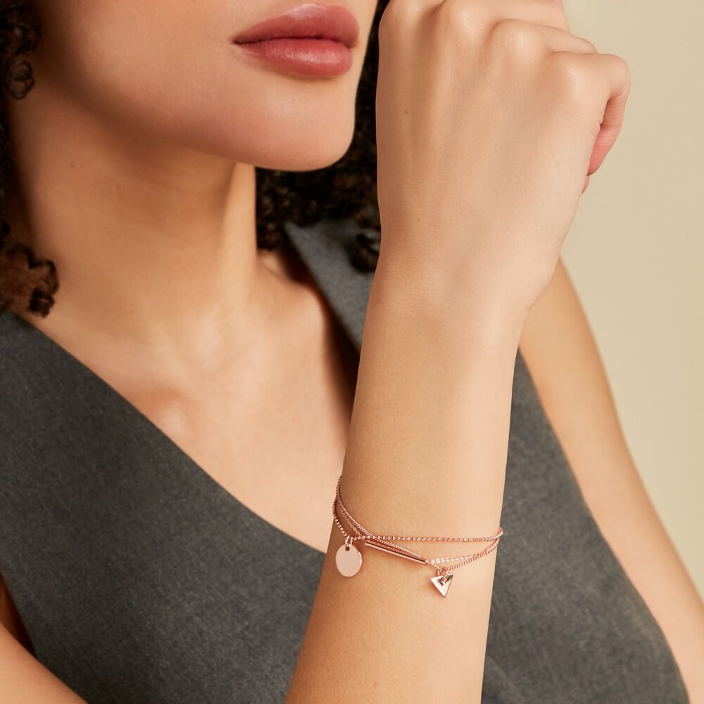 Bracelet Daina Argent Rose - Bracelets Medailles Femme | Marc Orian