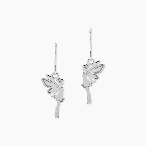 Boucles D'oreilles Pendantes Anita Argent Blanc - Pendantes Femme | Marc Orian