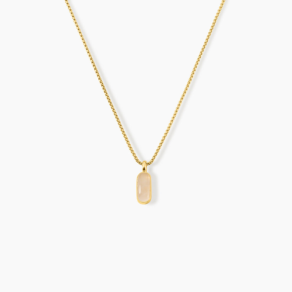 Collier Dannie Acier Jaune Quartz - Colliers avec pierres Femme | Marc Orian