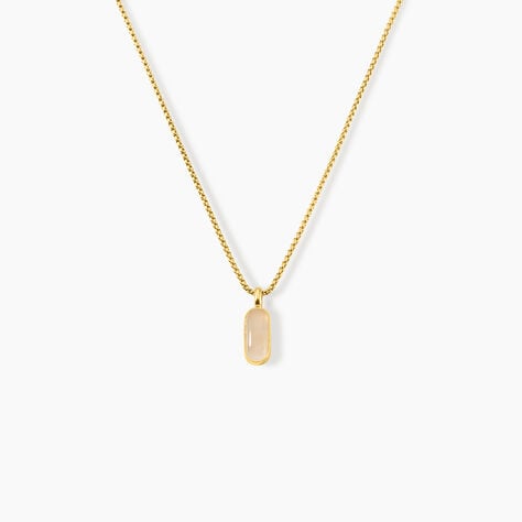 Collier Dannie Acier Jaune Quartz - Colliers avec pierres Femme | Marc Orian