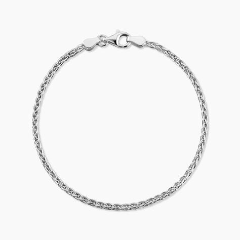 Bracelet Sherihane Maille Palmier Argent Blanc - Bracelets fantaisie Femme | Marc Orian