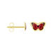 Boucles D'oreilles Puces Sulivia Papillon Or Jaune - Puces Enfant | Marc Orian
