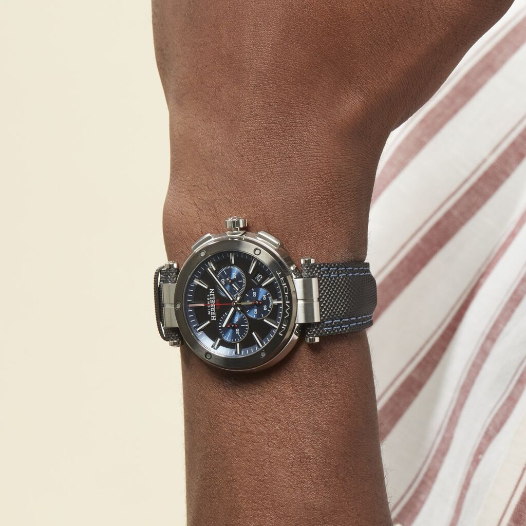 Montre Michel Herbelin Newport Noir Et Bleu - Montres sport Homme | Marc Orian