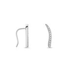 Bijoux D'oreilles Grimpants Gracelle Argent Blanc Oxyde De Zirconium - Piercings d'oreilles Femme | Marc Orian