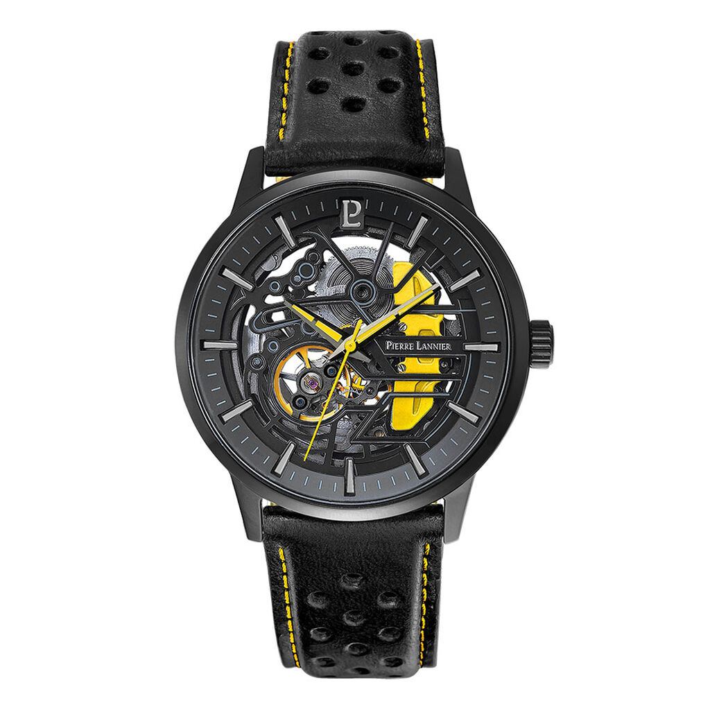 Montre Pierre Lannier Paddock Bicolore Jaune / Noir - Montres automatiques Homme | Marc Orian