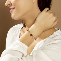 Bracelet Argent Blanc Aida Ambre - Bracelets chaînes Femme | Marc Orian