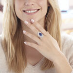 Bague Takara Argent Blanc Lapis Lazuli - Bagues de promesse Femme | Marc Orian