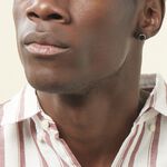 Boucle D'oreille Puce Unitaire Maurus Argent Blanc Email - Puces Homme | Marc Orian